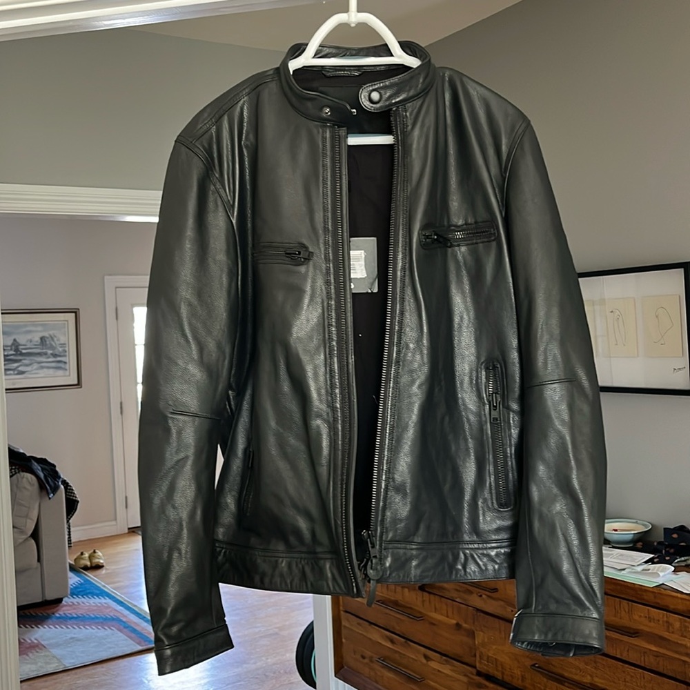 Brand new women’s M Joe’s Jeans black leather moto jacket